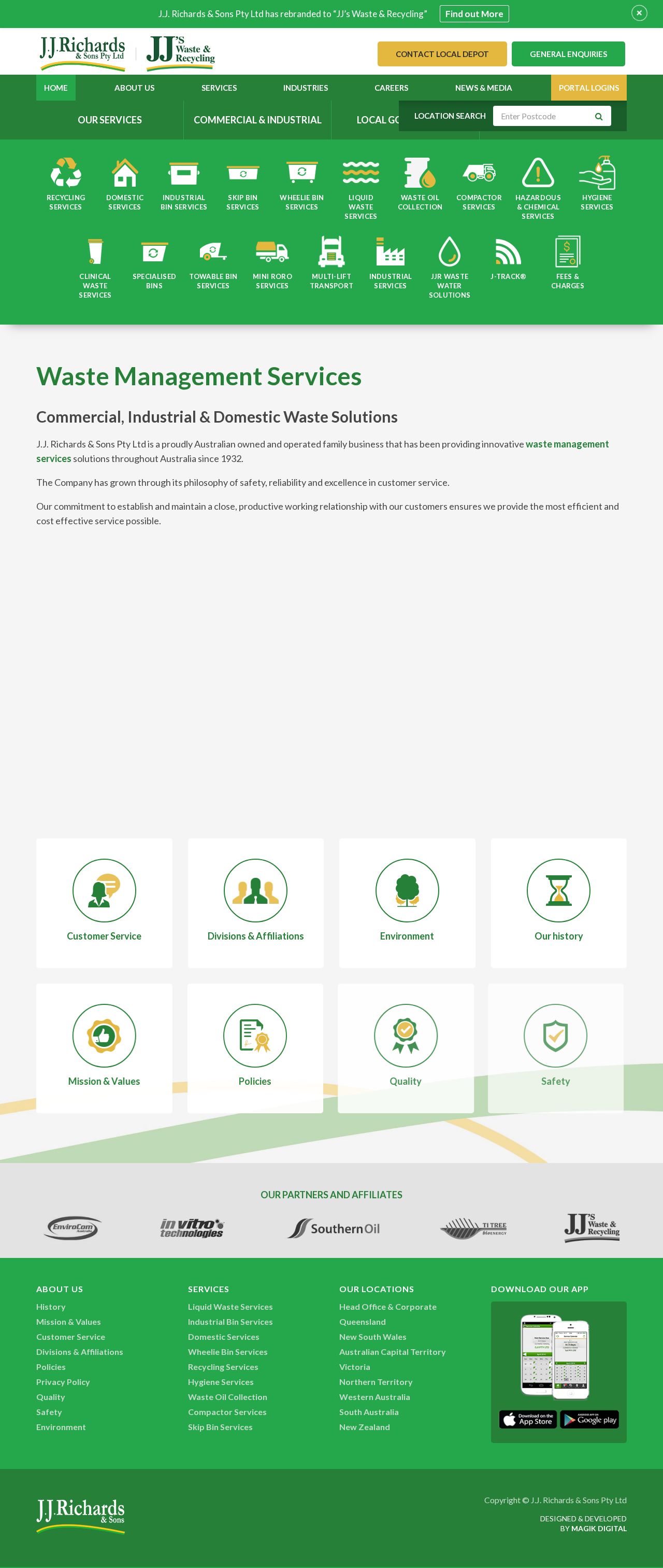 Construction waste disposal website