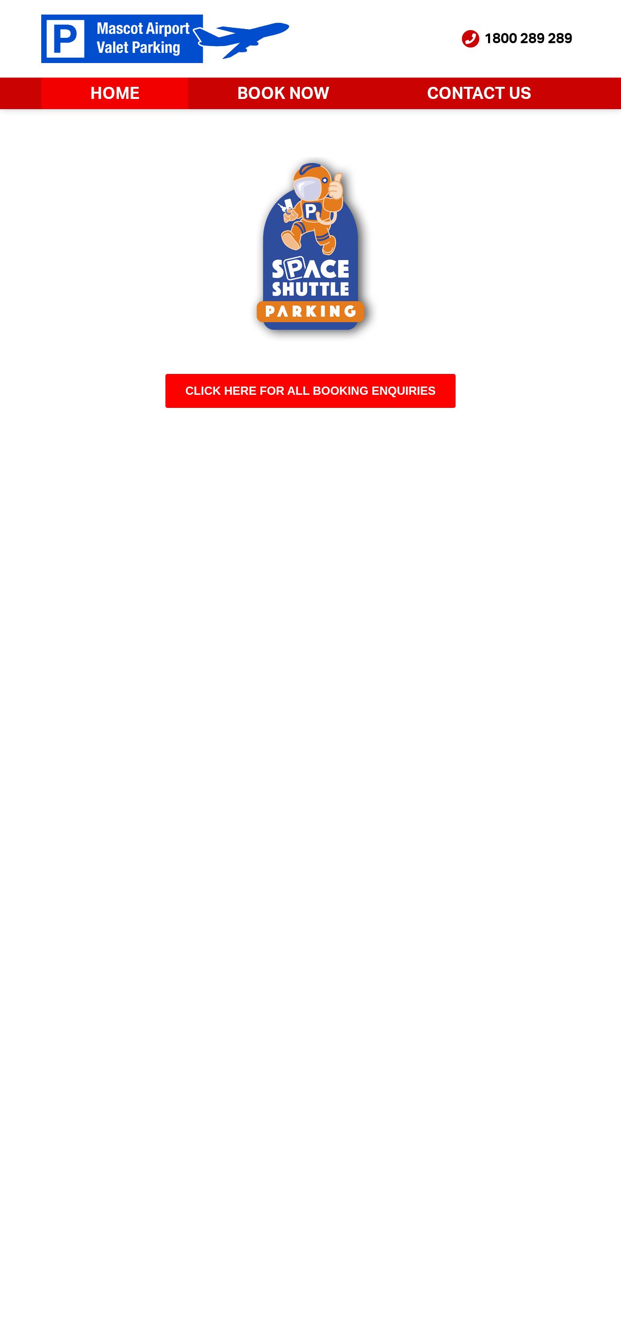 Mascot Airport Valet Parking website