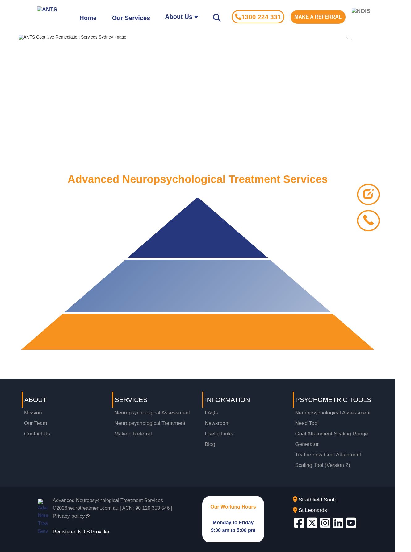 Advanced Neuropsychological Assessment and Treatment Services website