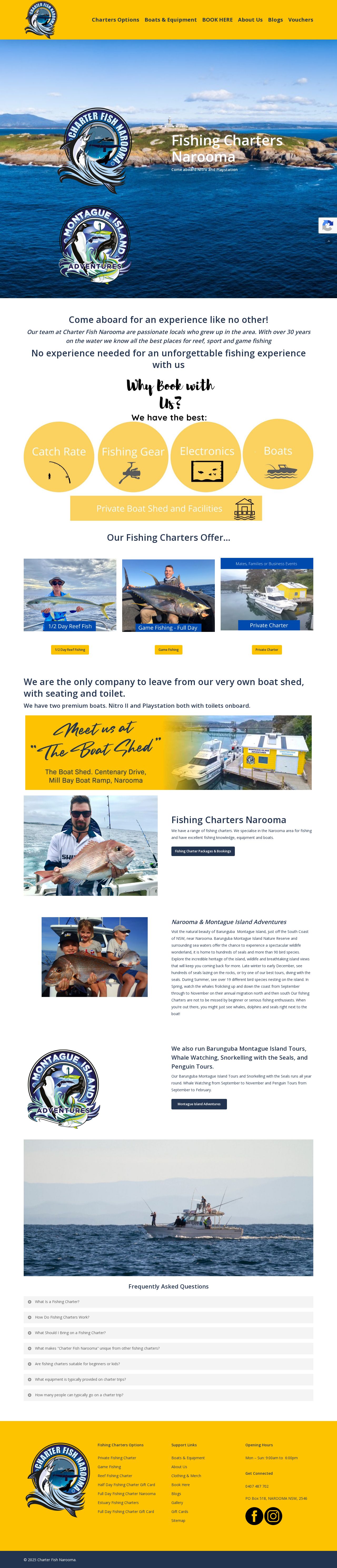 Charter Fish Narooma website