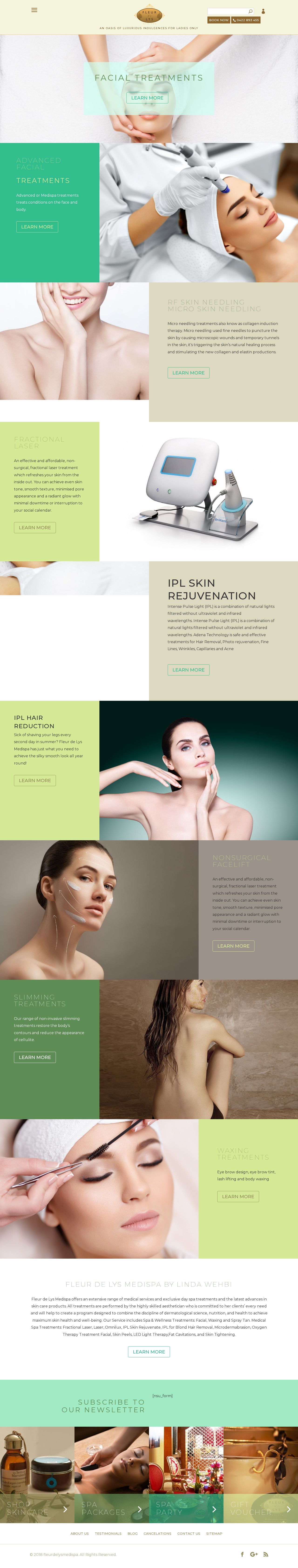 Fleur de lys media spa website