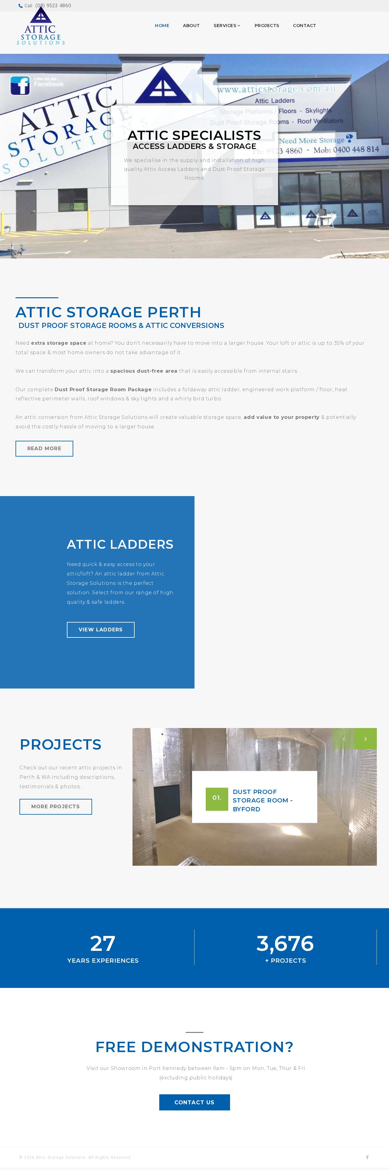 Attic Storage Solutions Perth website