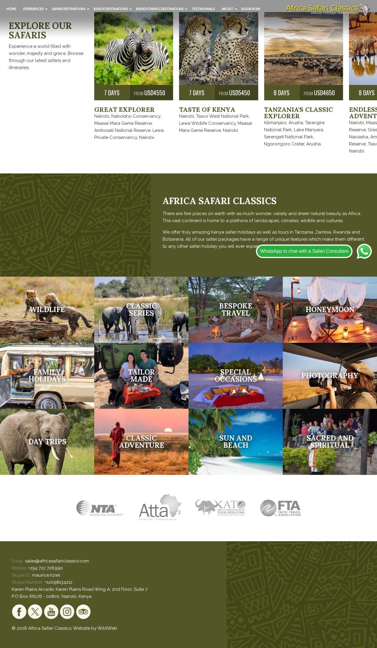 Africa Safari website