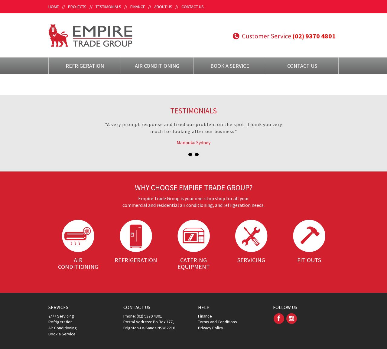 Empire Trade Group Pty Ltd website