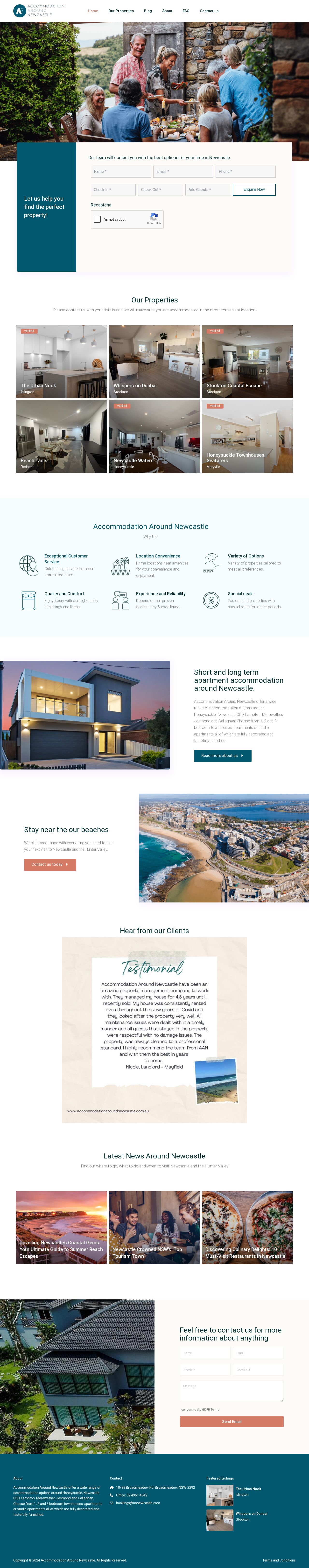 Apartments On Honeysuckle website