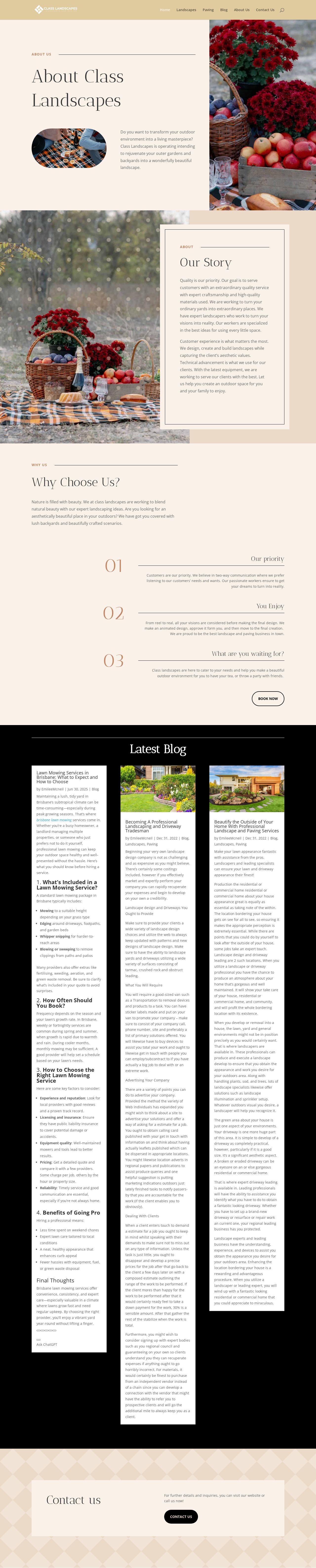 Class Landscapes and Paving Melbourne website