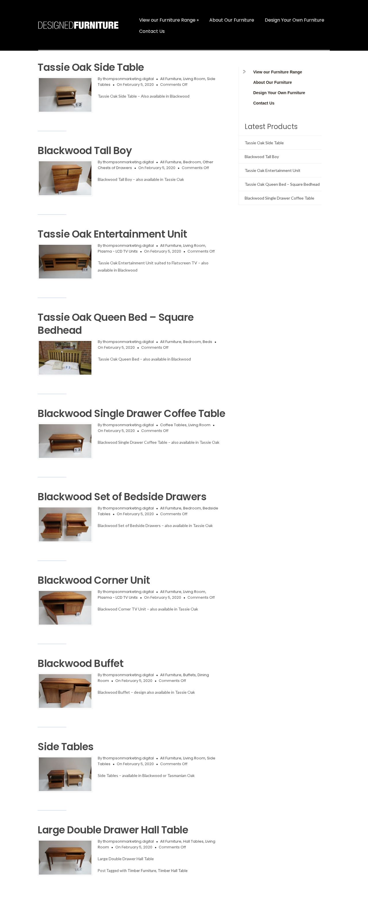 Designed Furniture website