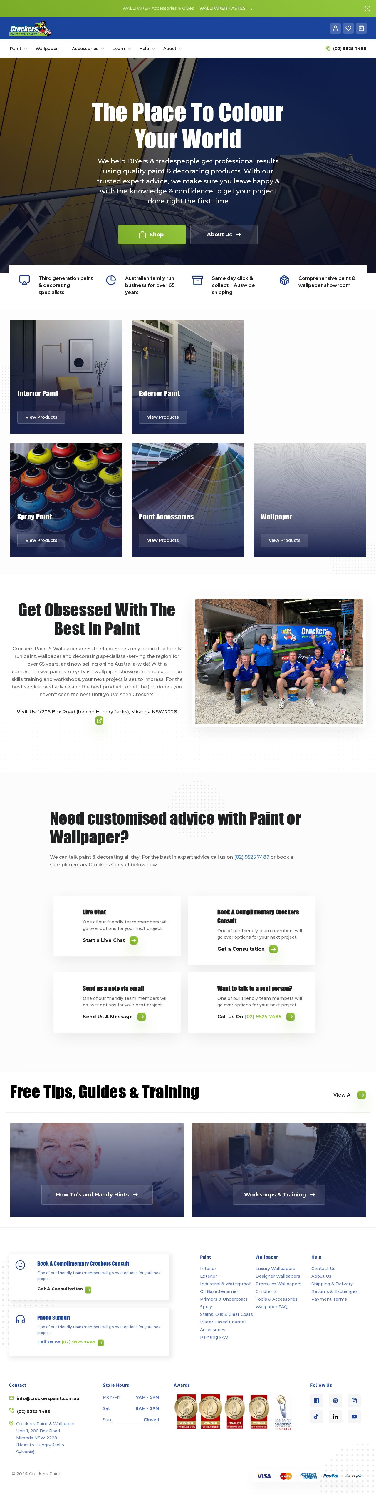 Crockers Paint & WallPaper website