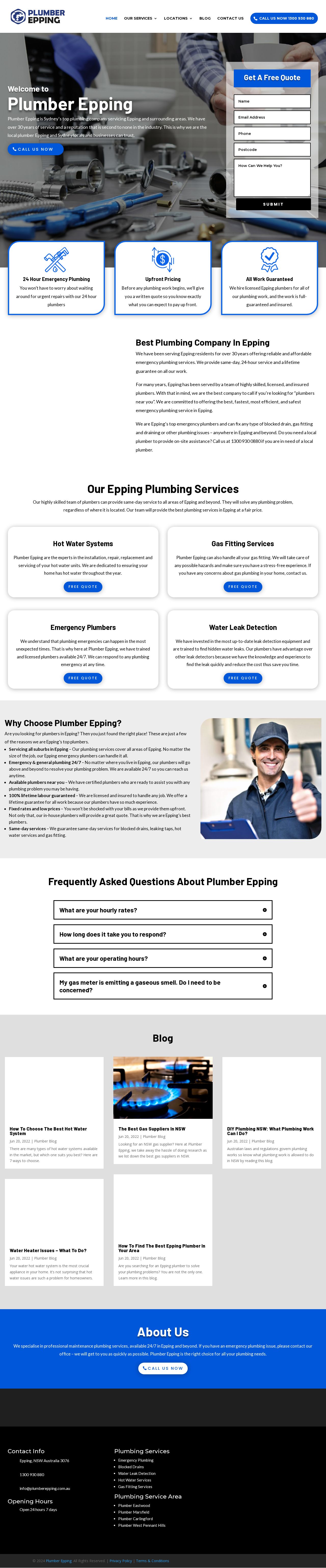Epping Plumbers website