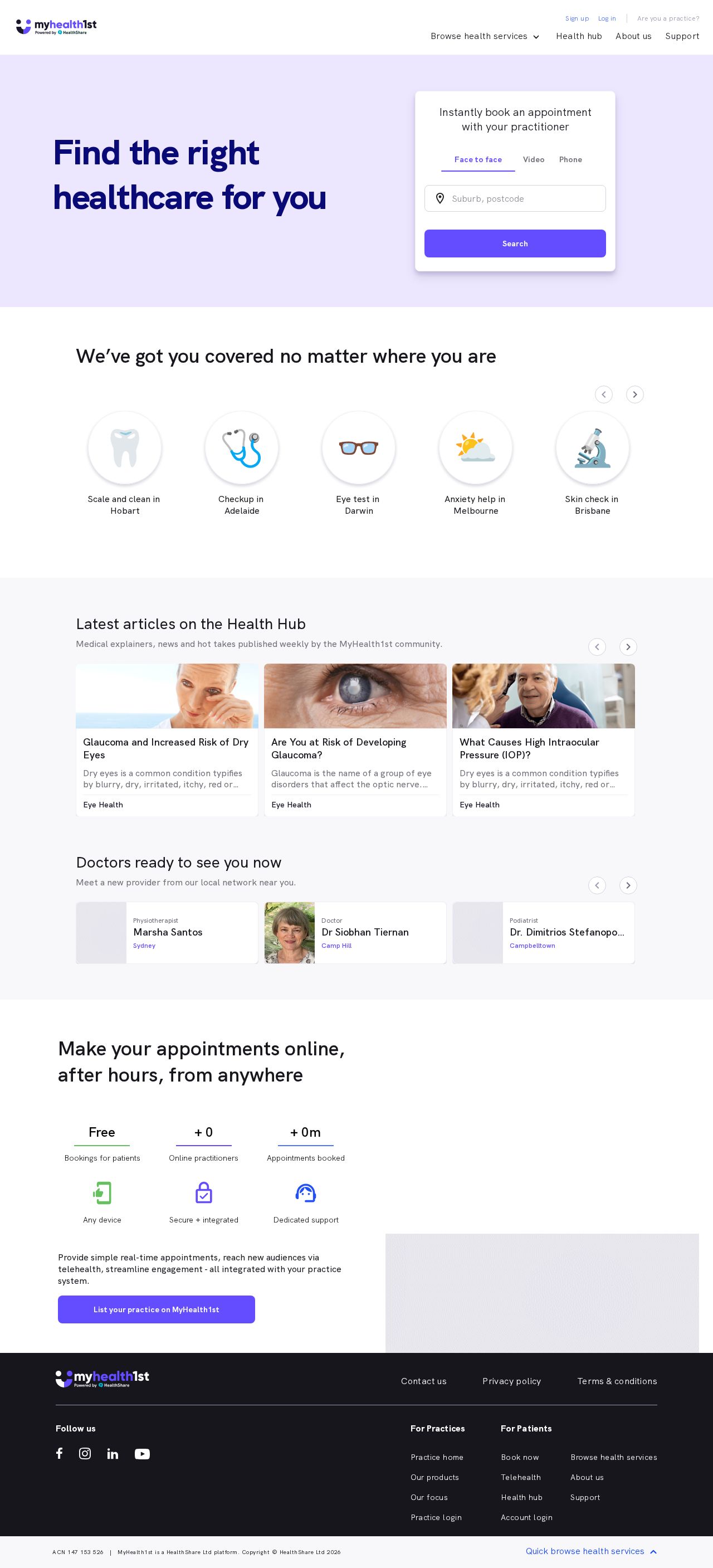 1st Available website
