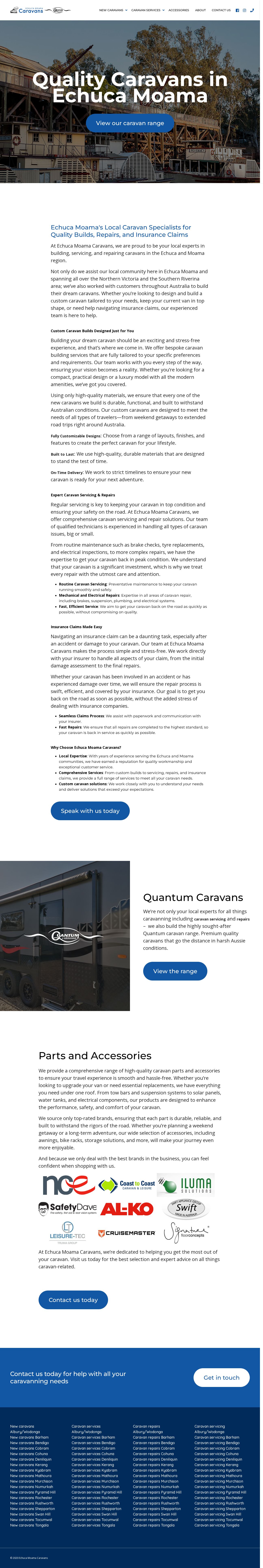 Echuca - Moama Caravans website