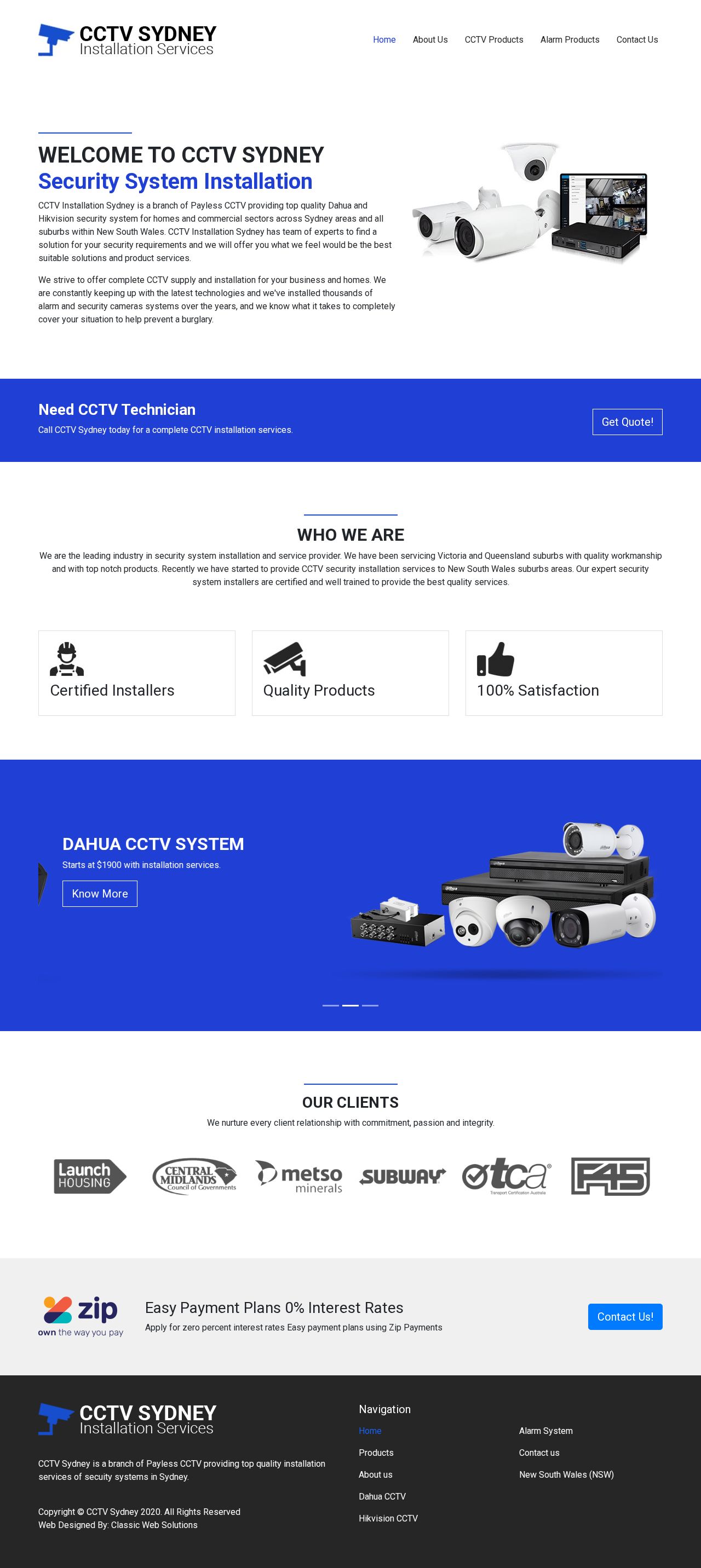 CCTV Installation Sydney website