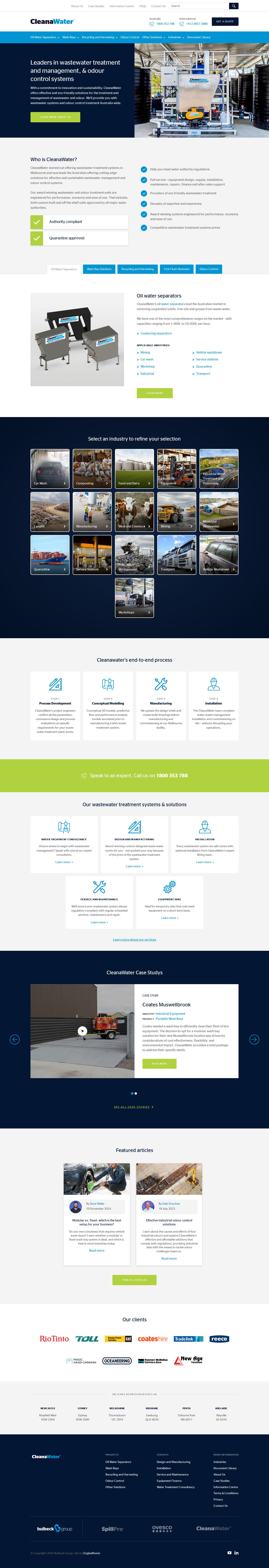 H2O Cleanawater website