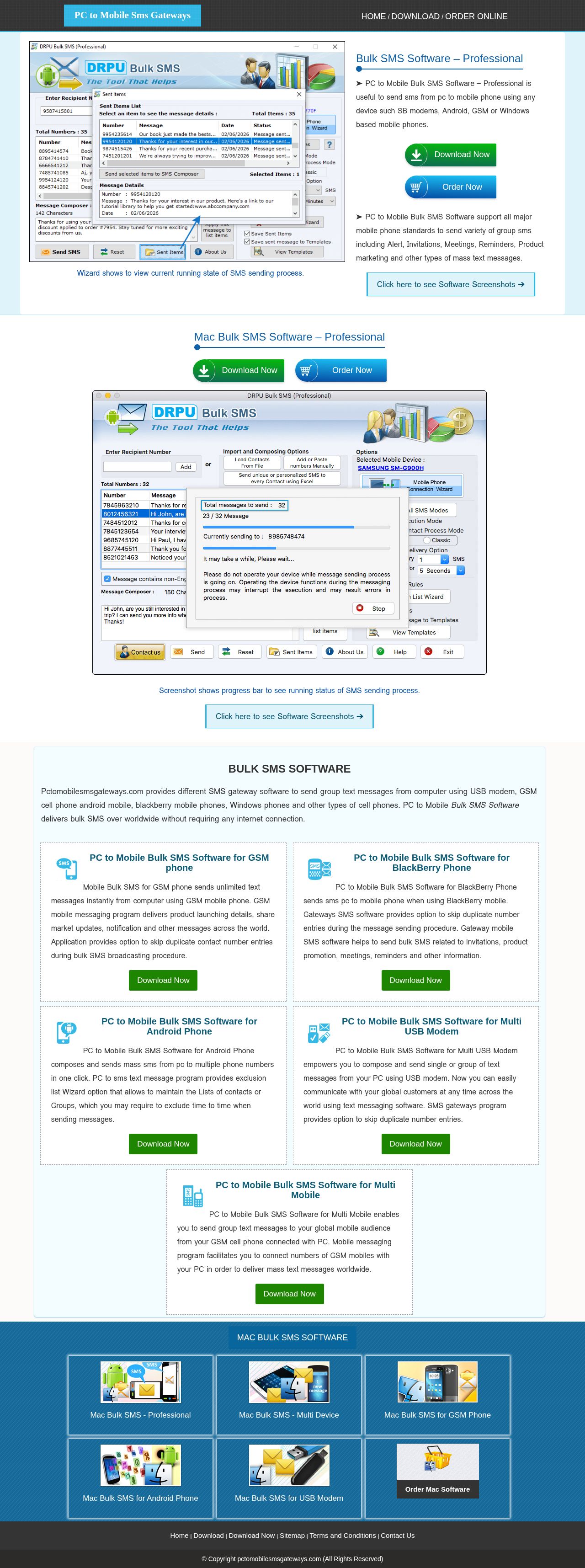 SMS gateways website
