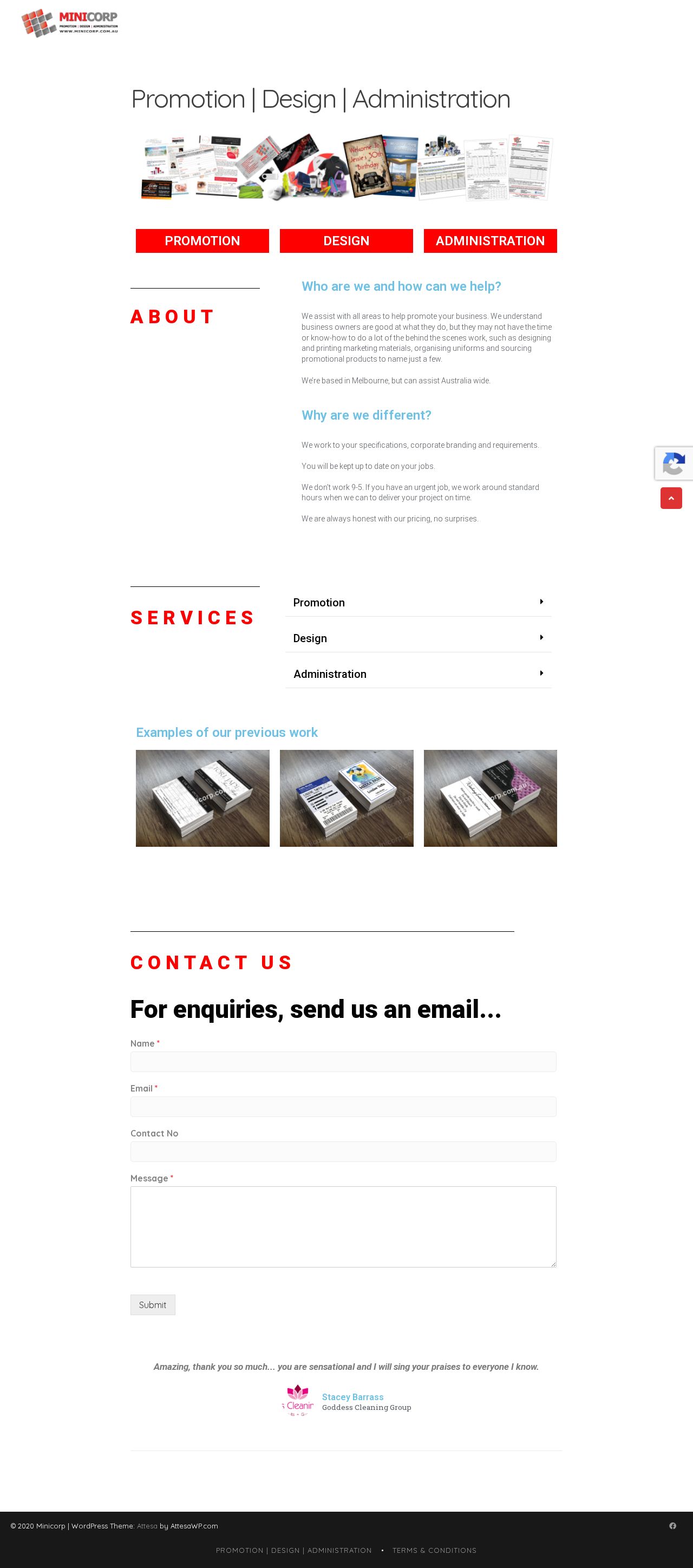 Minicorp website
