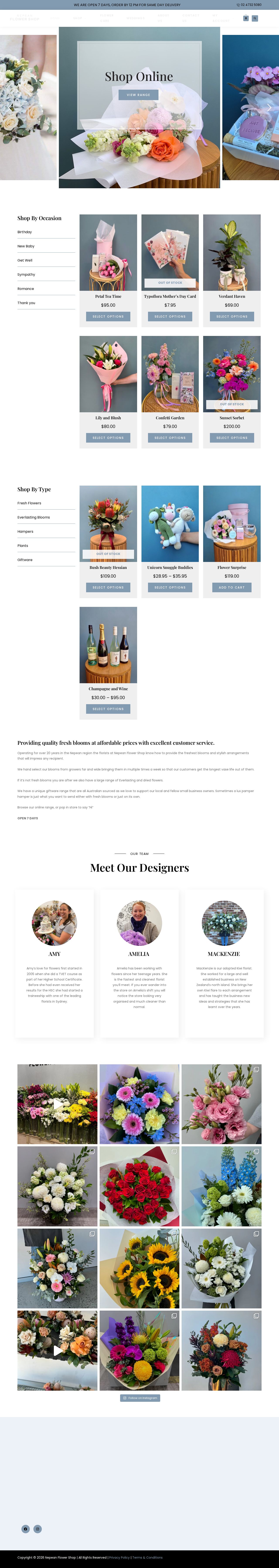 Nepean Flower Shop website