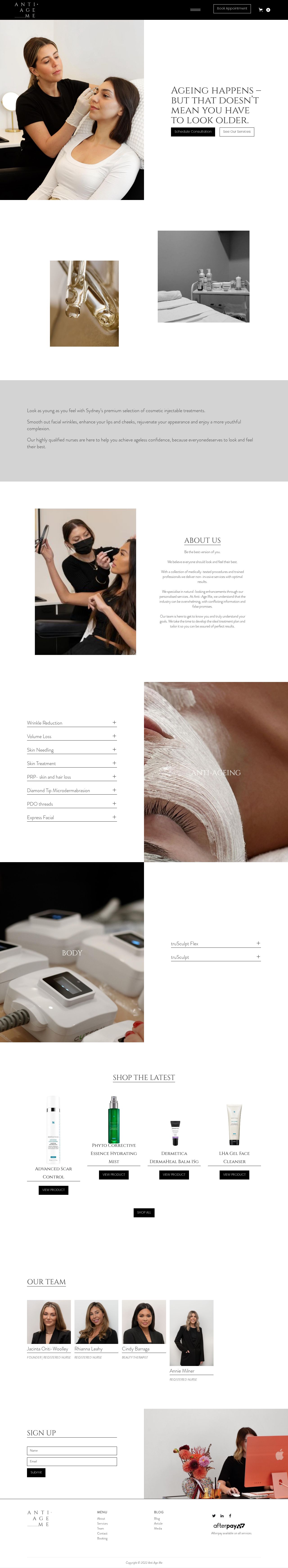 Anti-Age Me website