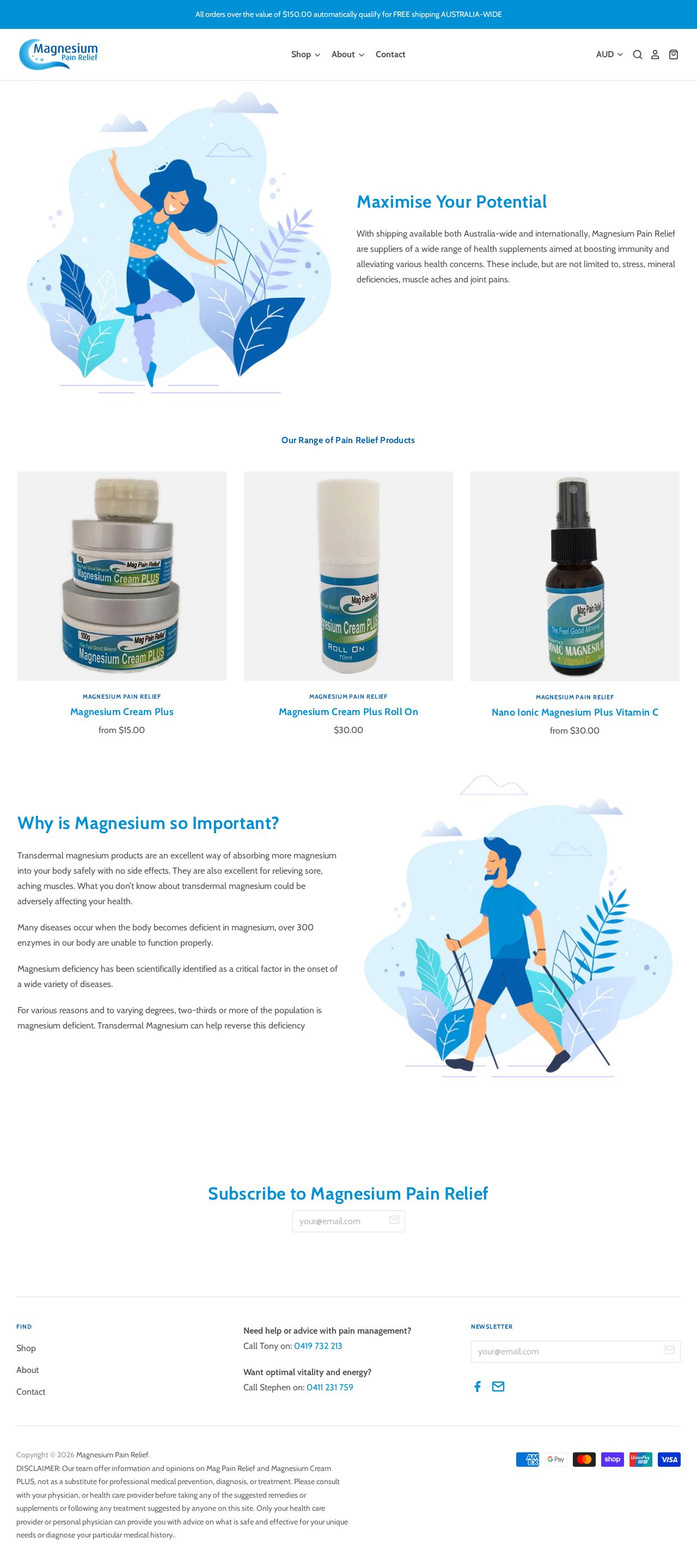 Magnesium Pain Relief website