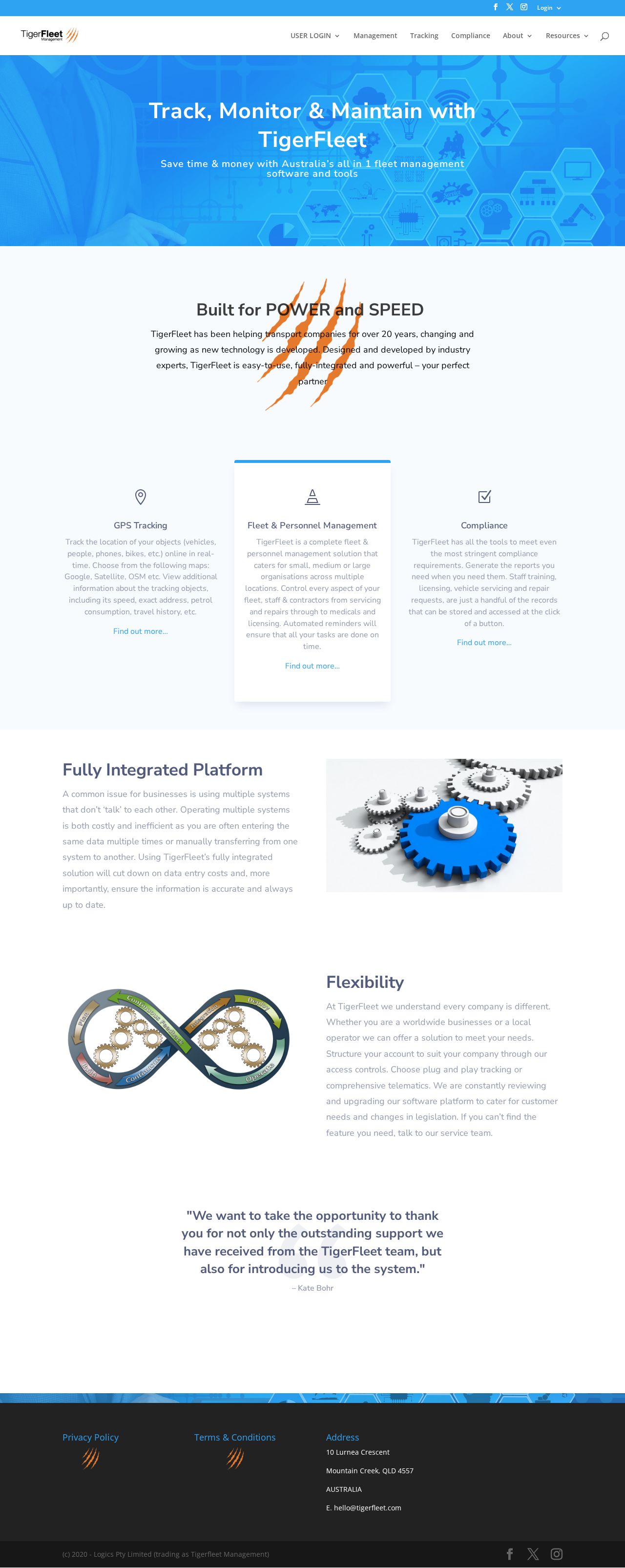 Fleet Management | Fleet Management Software - Tiger Fleet Management website