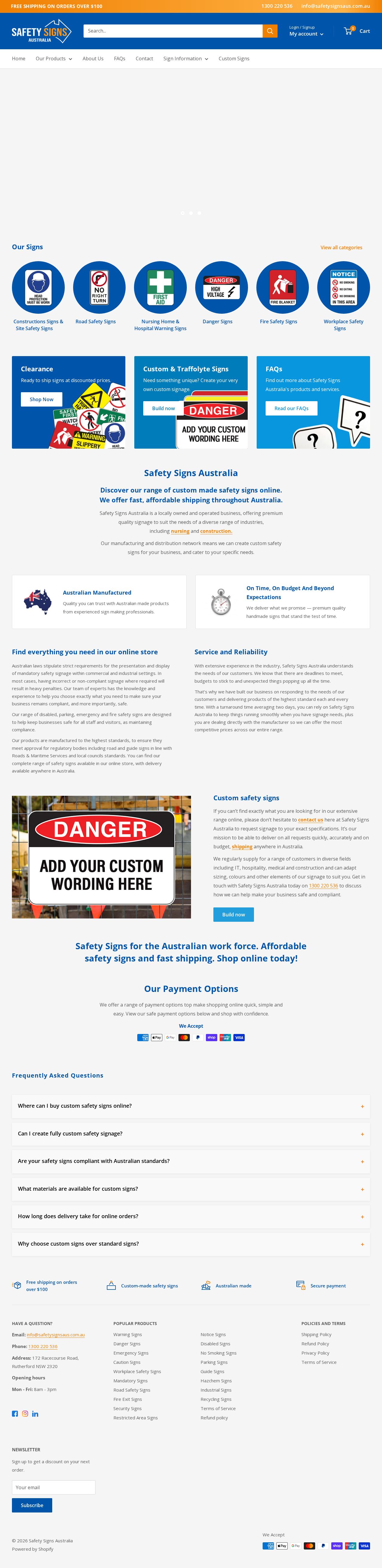 Safety Signs Australia website