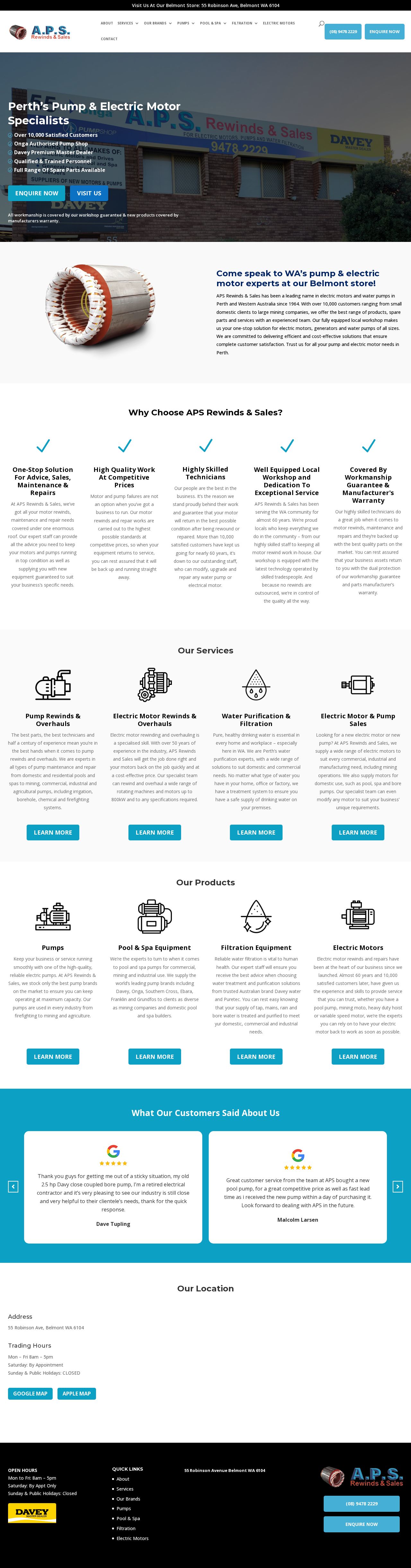 APSRewindsandSales website