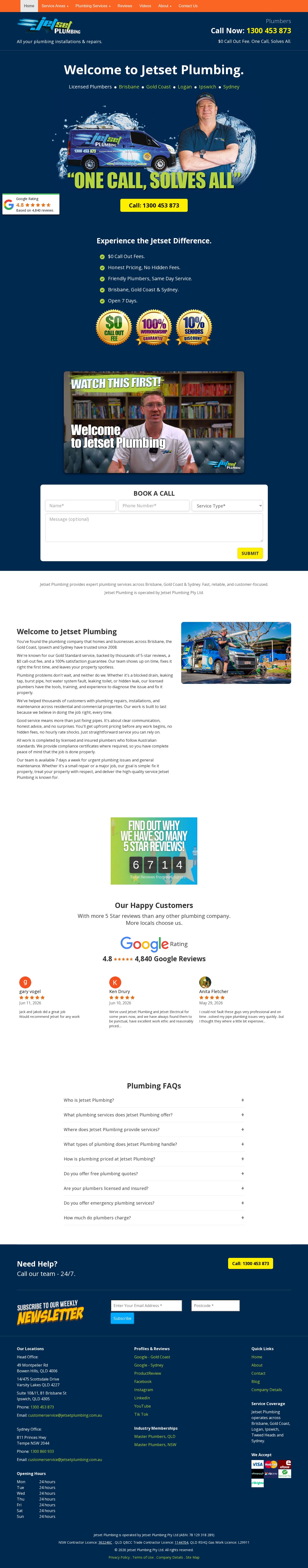 JetSet Plumbing website