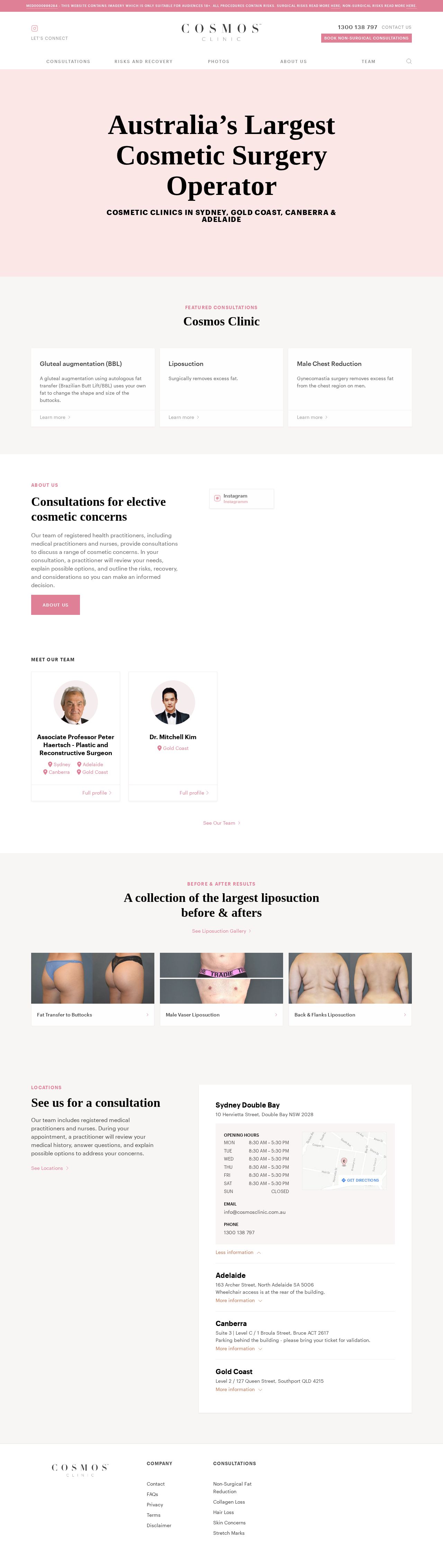 Cosmos Clinic website