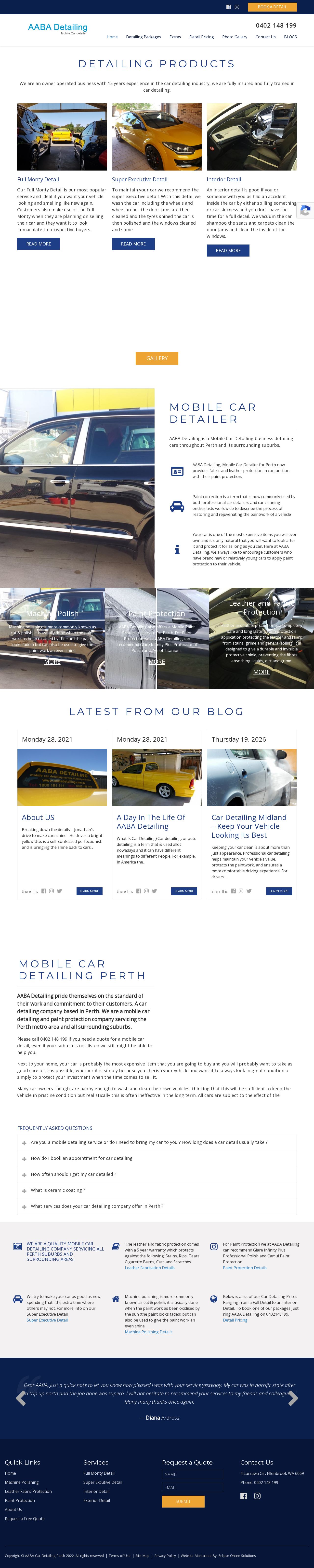 Aaba Detailing website