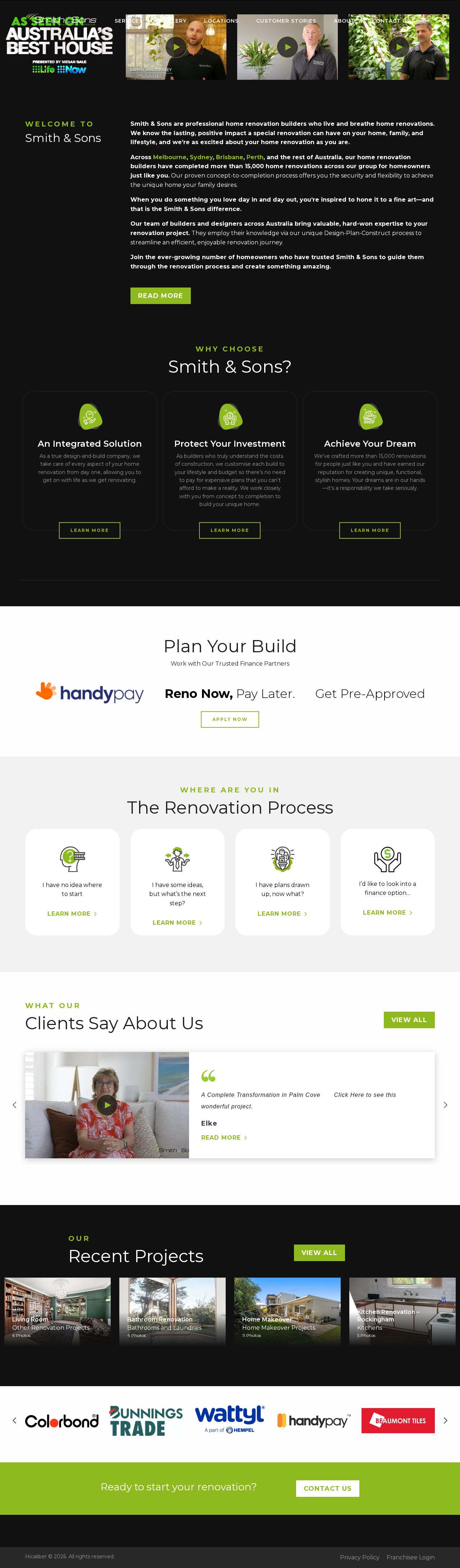 Smith & Sons Renovations & Extensions Wyong website