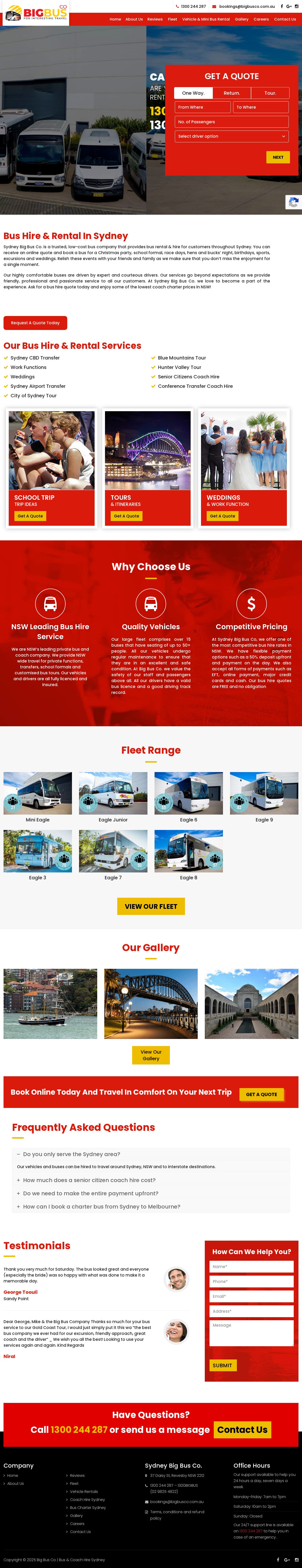Big Bus Co website
