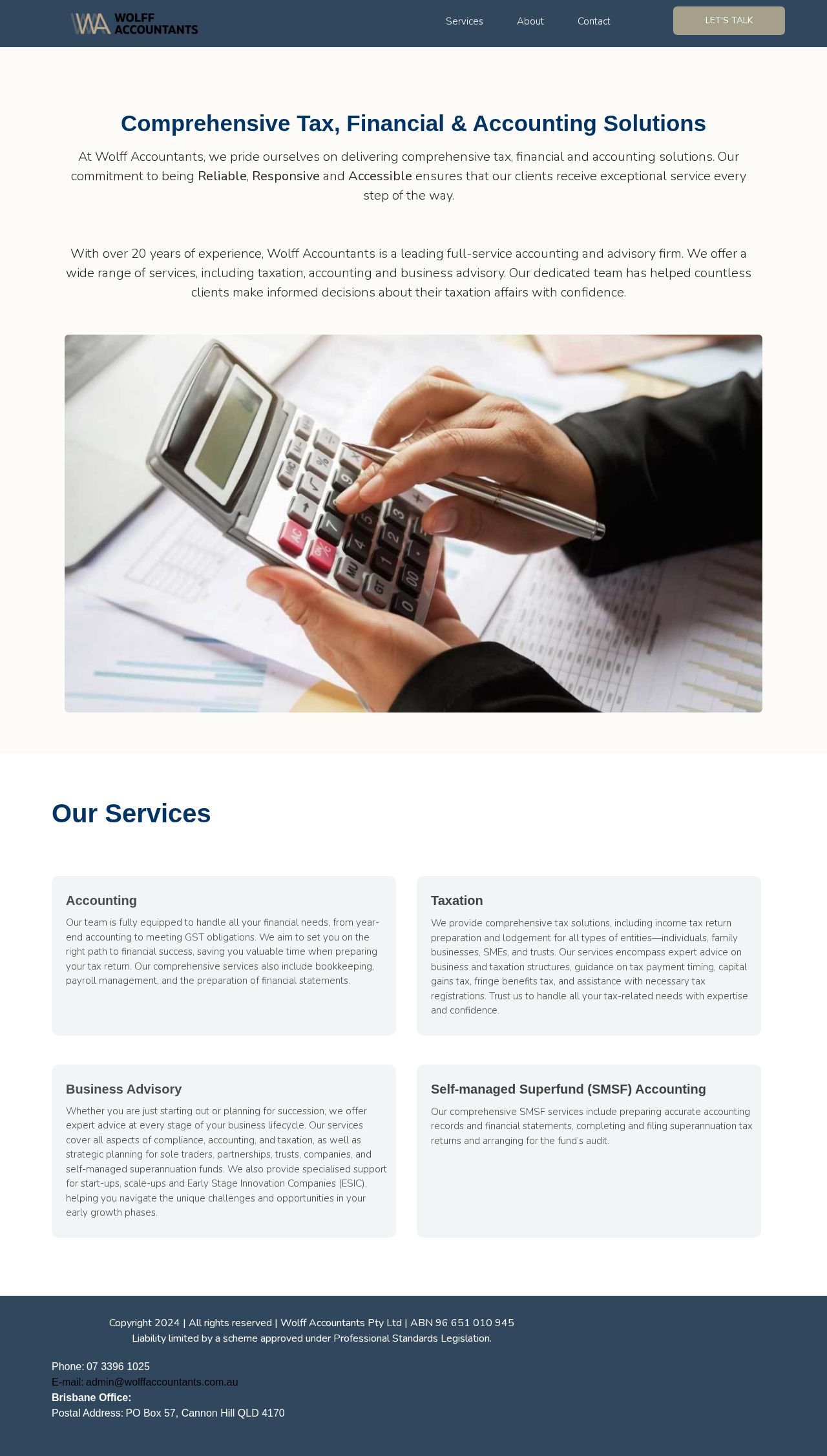 Trevor Wolff & Associates website