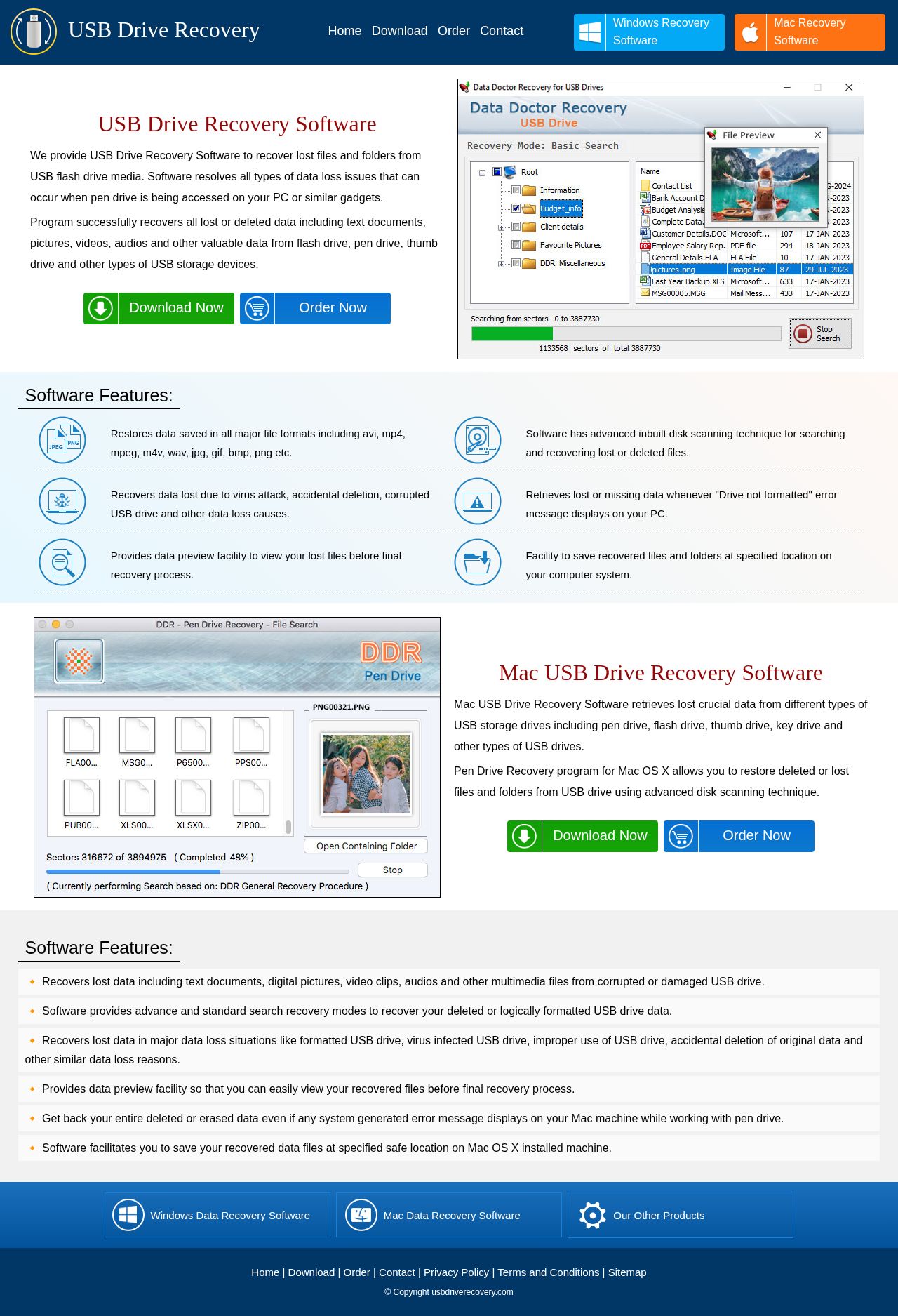 USB Drive Recovery website
