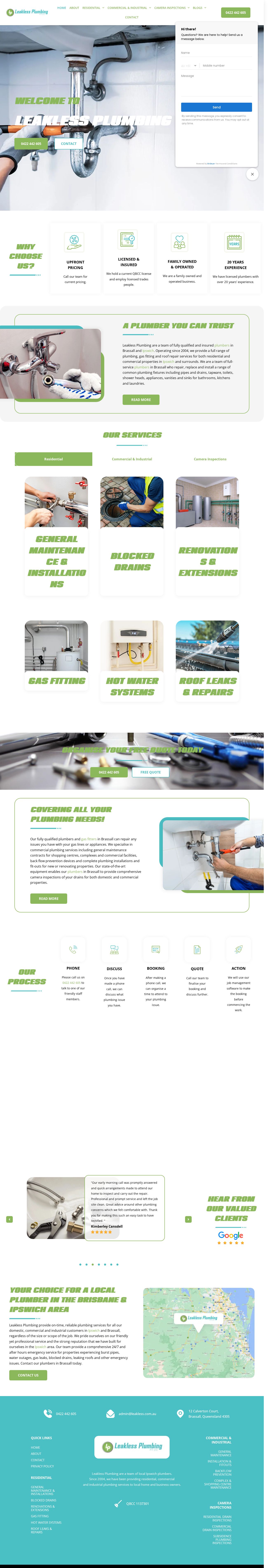 Leakless Plumbing website