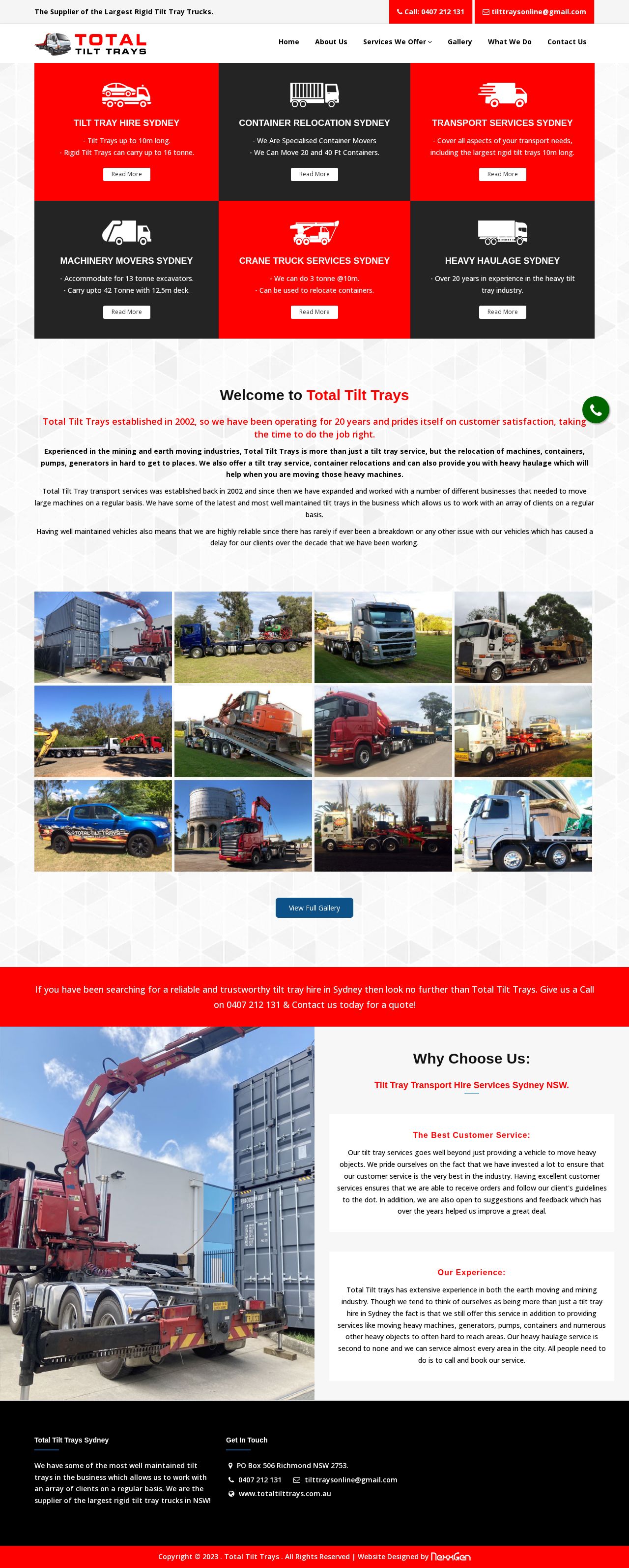 Total Tilt Trays website