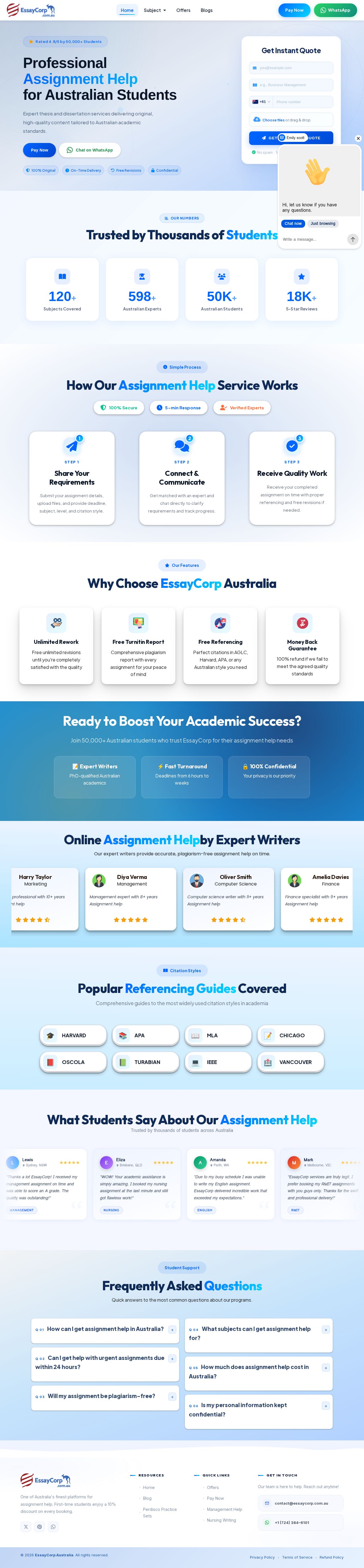 EssayCorp website