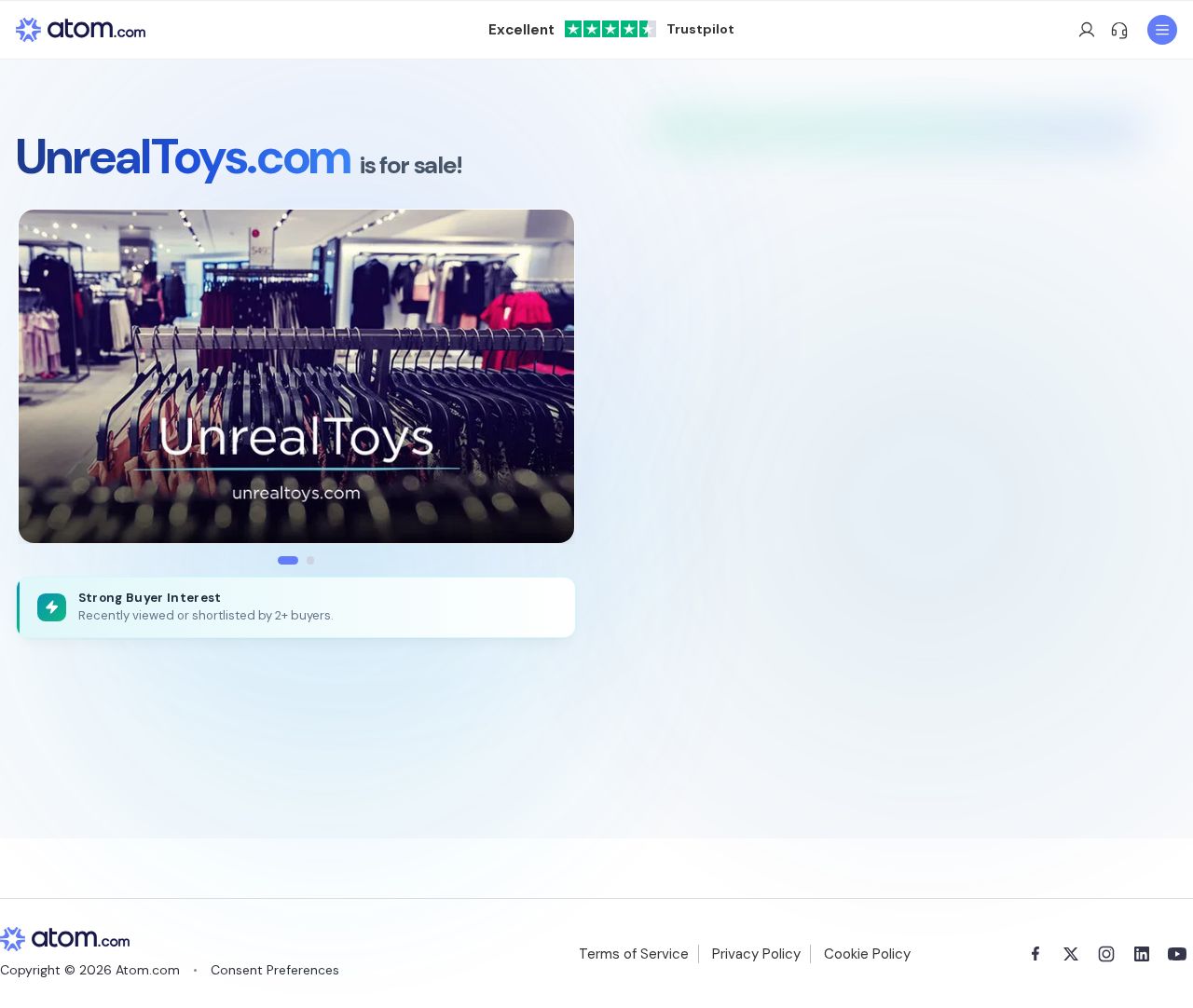 Unreal Toys website