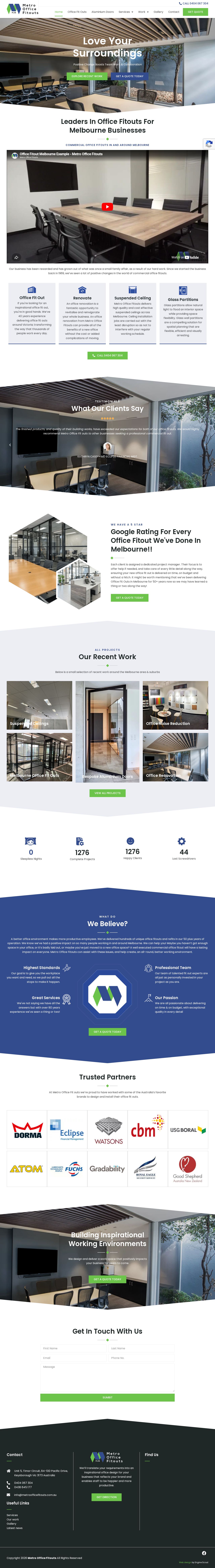 Metro Office Fitouts website