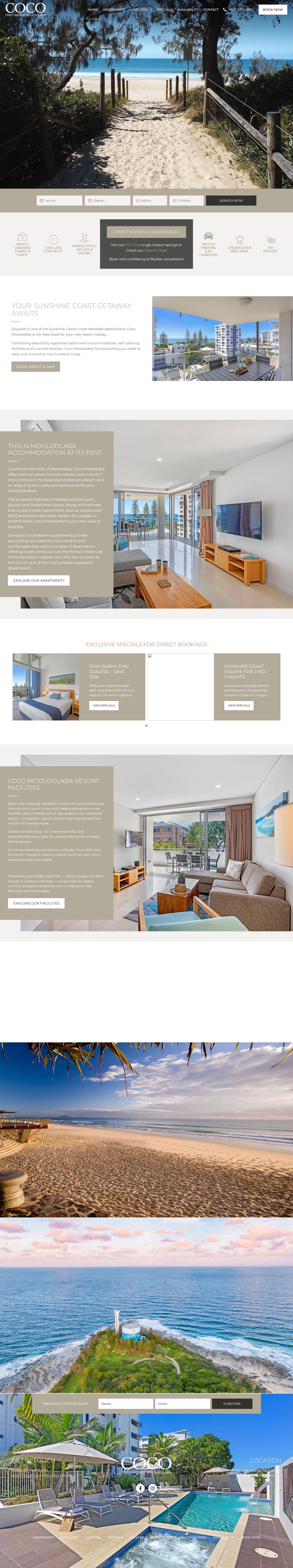 Coco Mooloolaba website