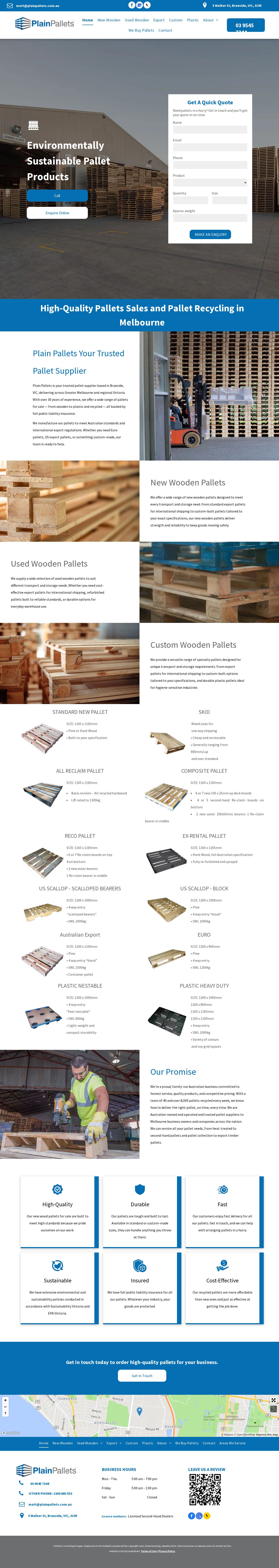 Plain Pallets website