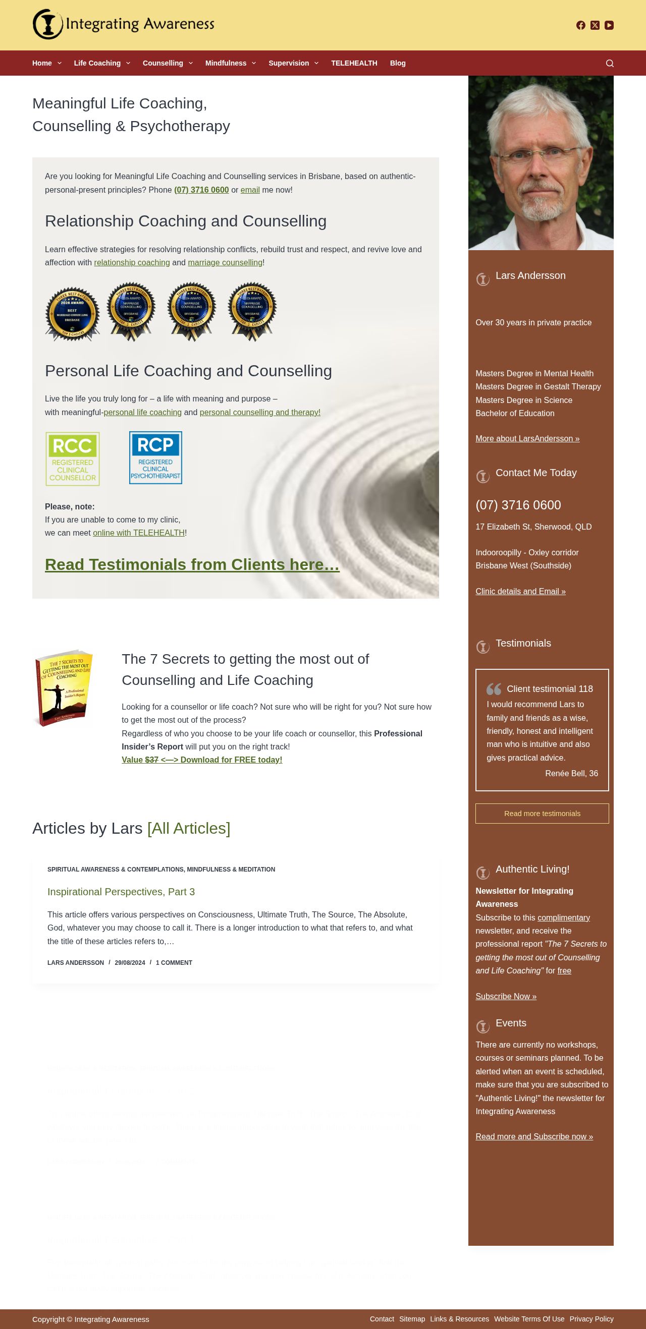 Integrating Awareness website