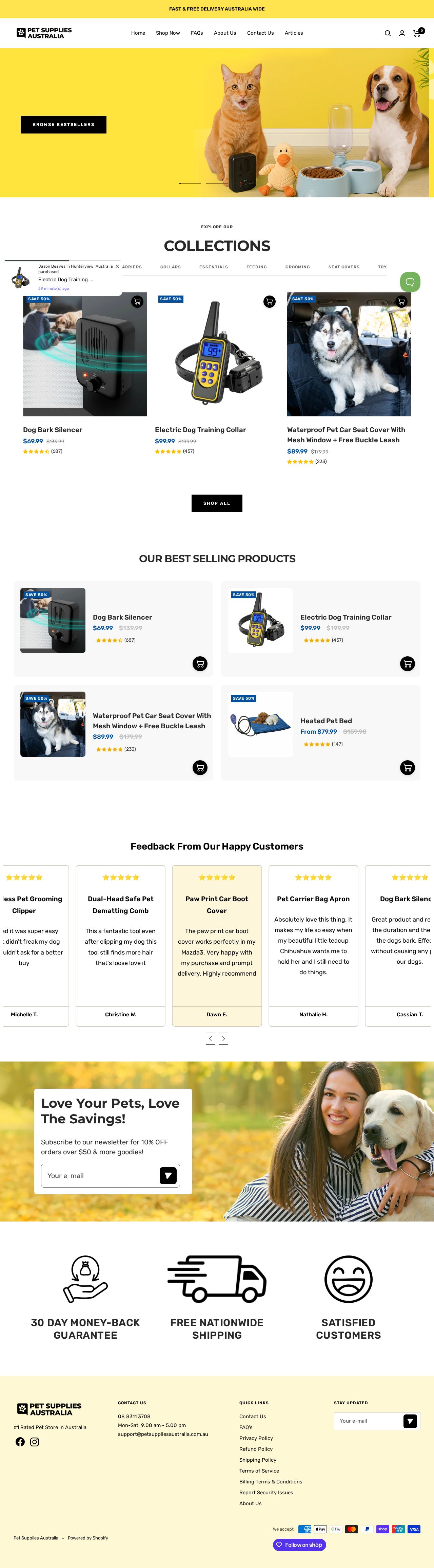 Pet Supplies Australia website