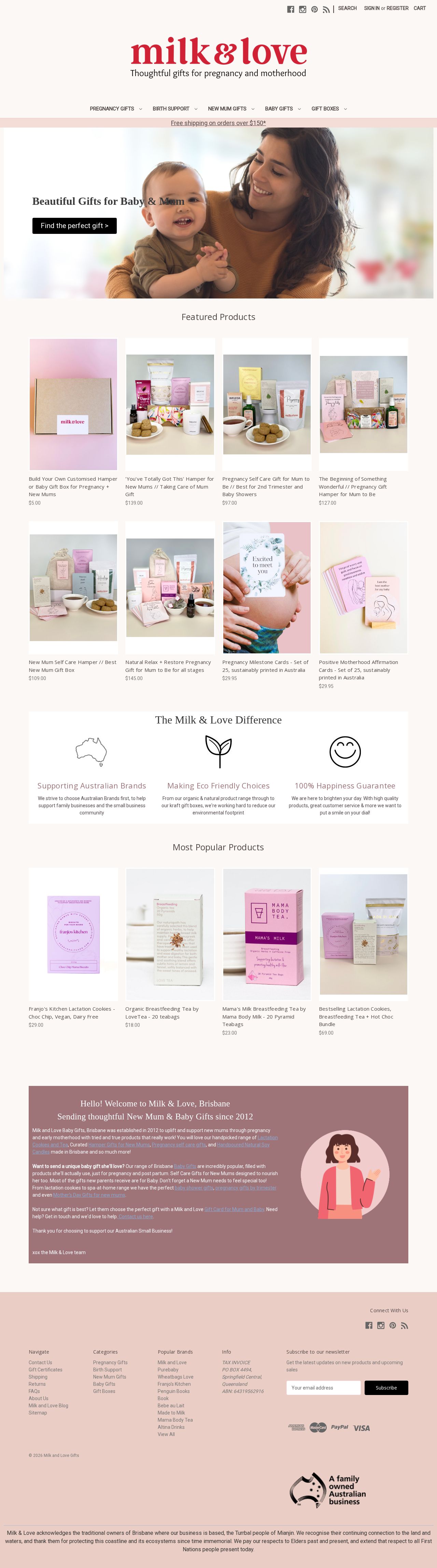 Milk and Love website
