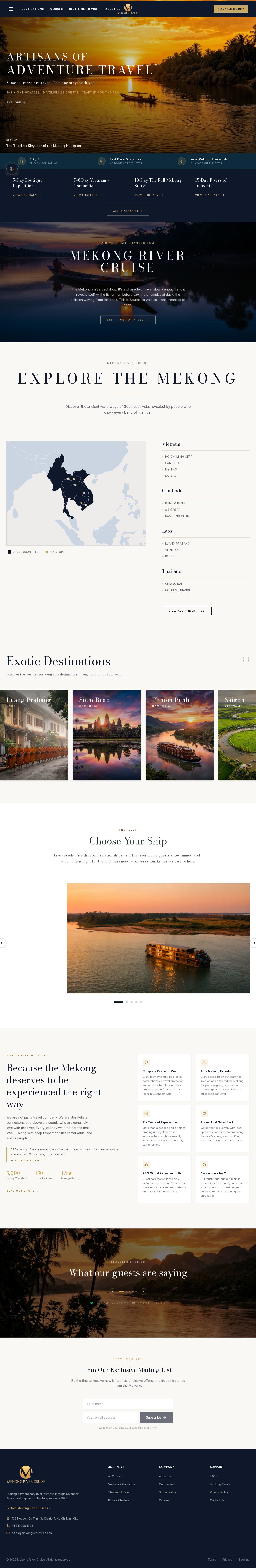 Mekong River Cruise website