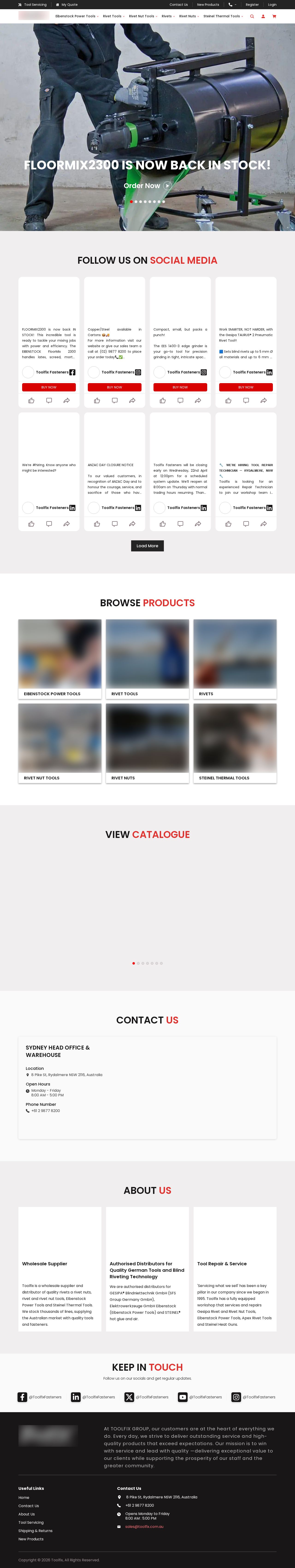 Toolfix Fasteners website