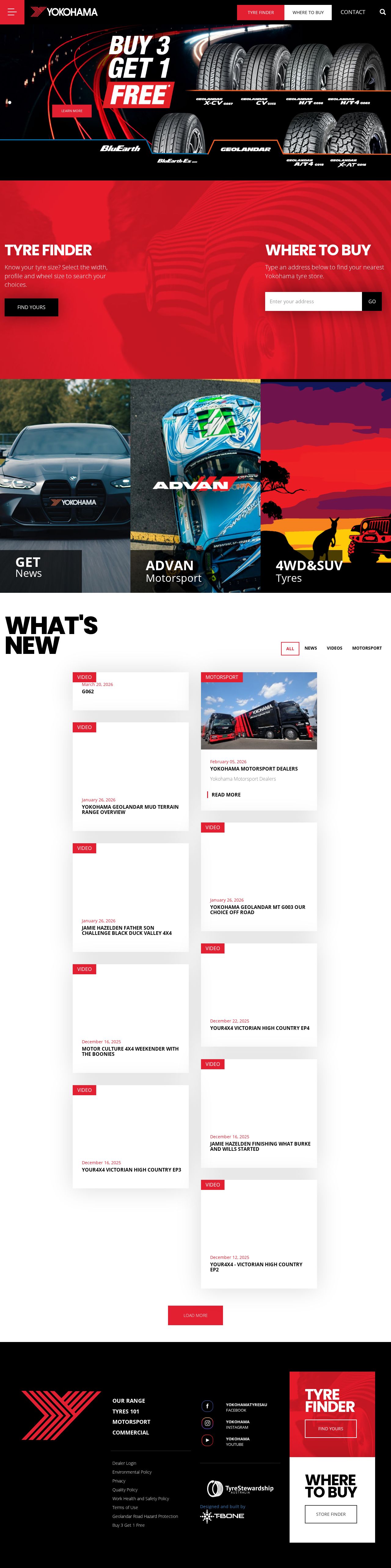 Yokohama Tyres website