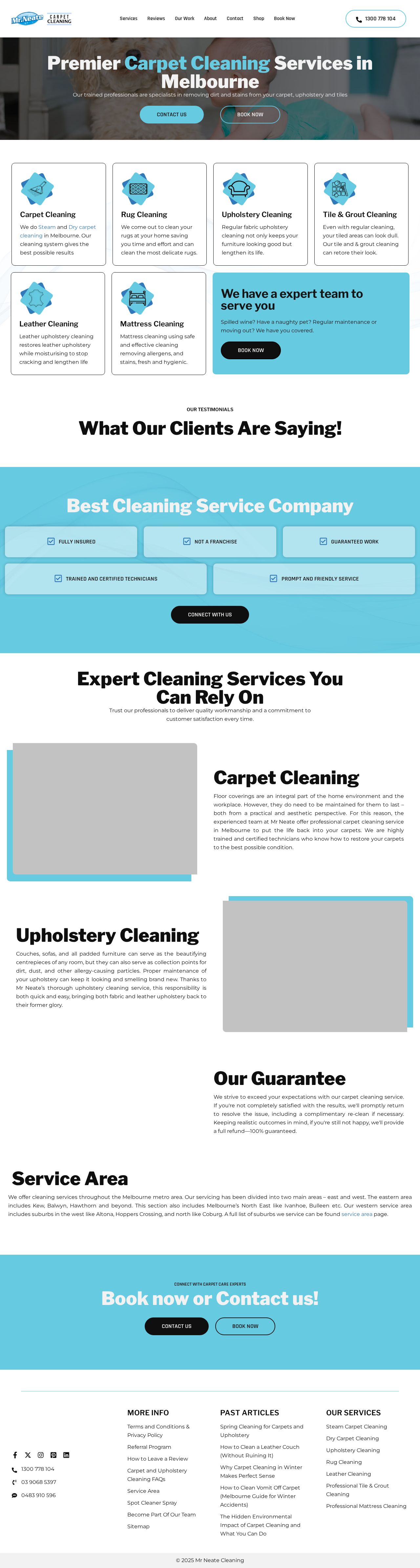 Mr Neate Carpet Cleaning website