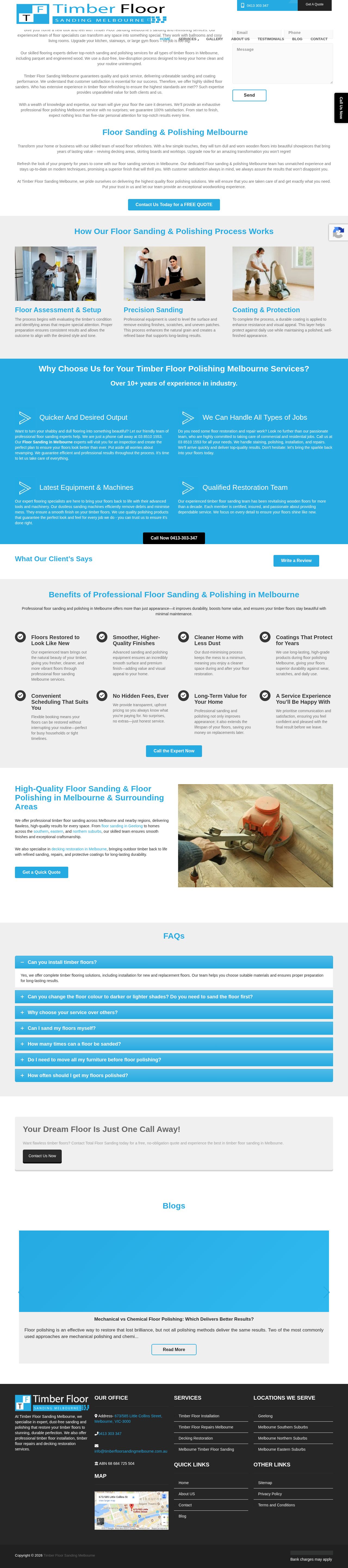 Floor Polishing Melbourne website