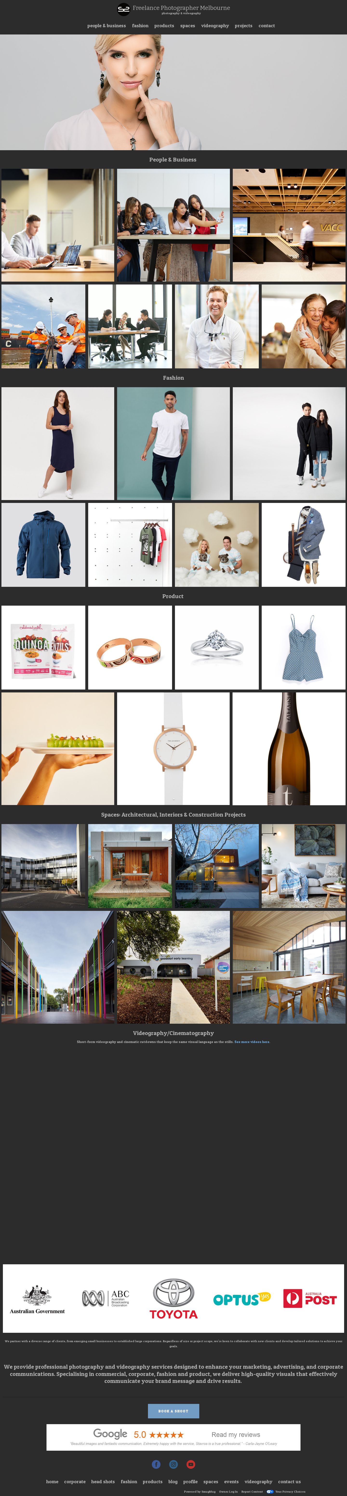 Freelance Photographer Melbourne website