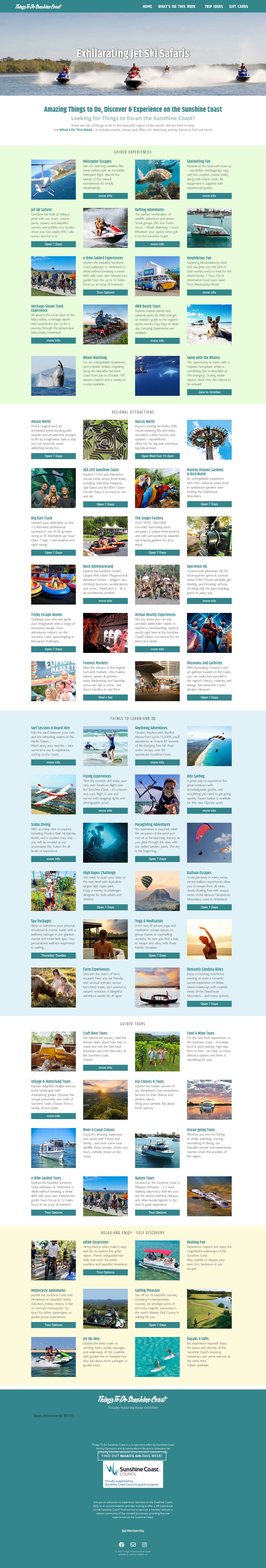 Sunshine Coast Things To Do website