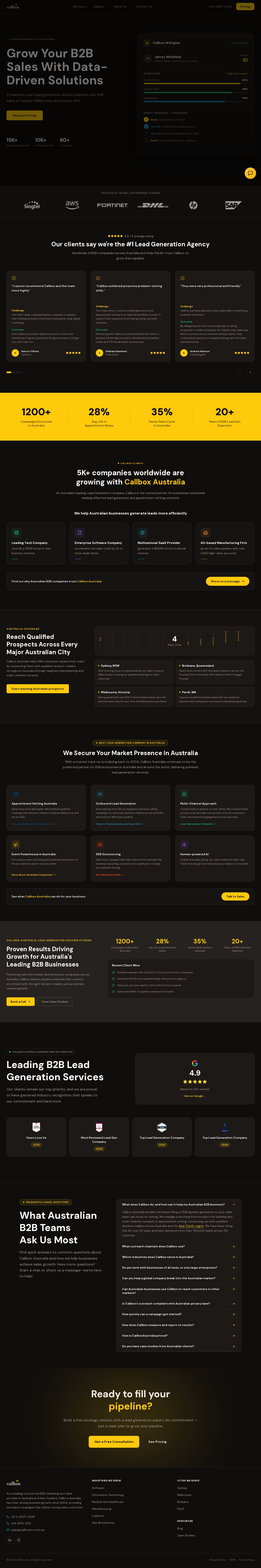 Callbox Australia website